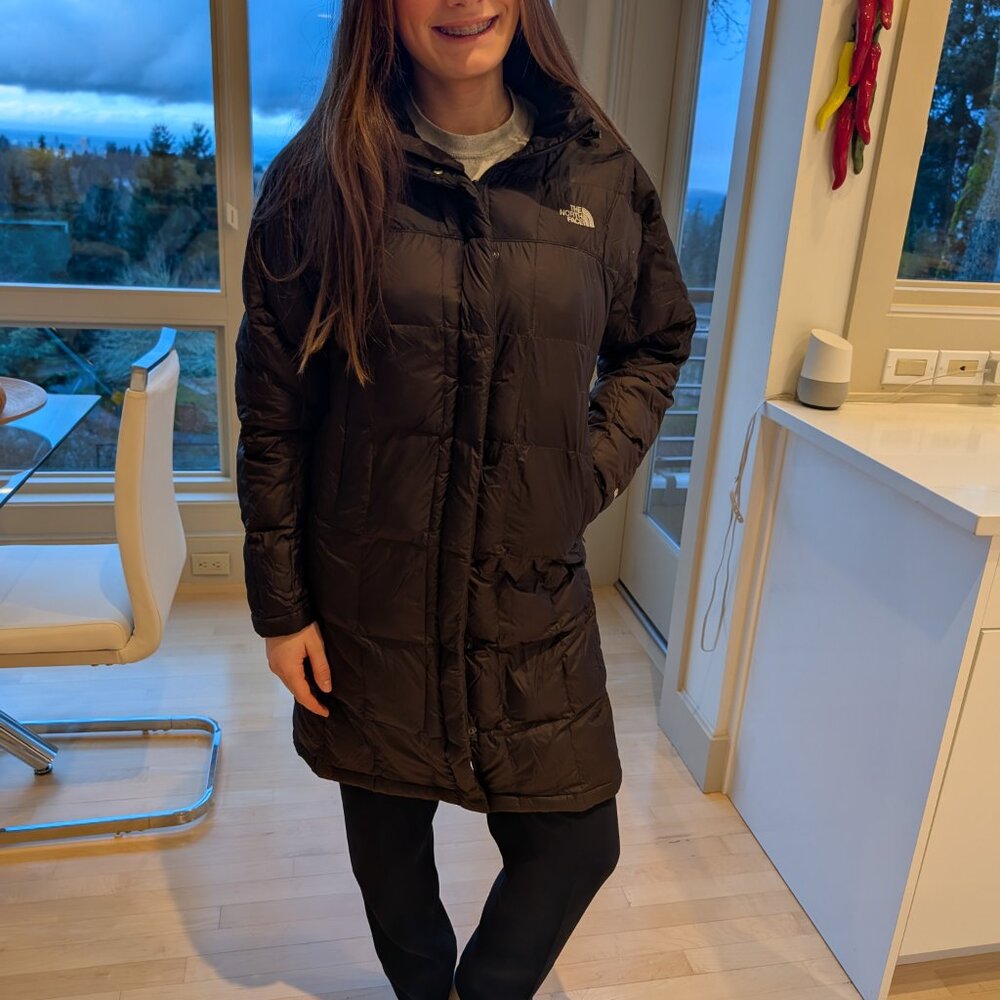 The North Face 600 Down Metropolis Puffer Parka Jacket Womens Small Brown